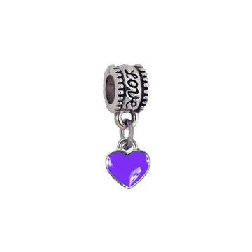 Love Royal Purple Heart Pendant