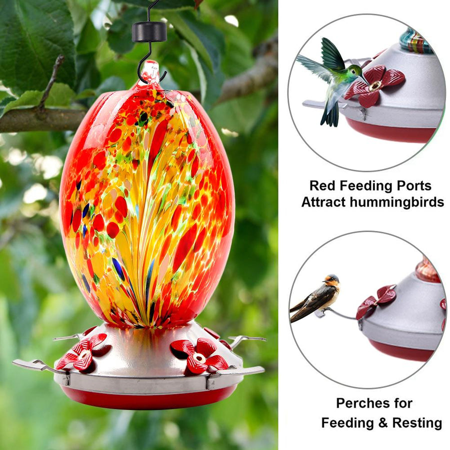 Glass Hummingbird Feeders