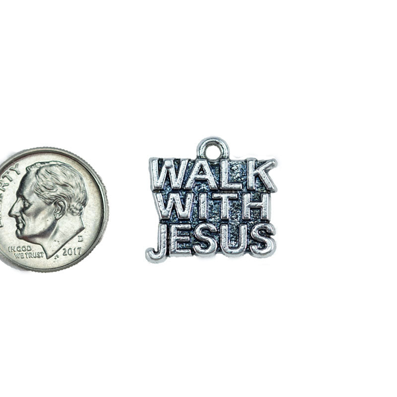 walk with jesus charm size