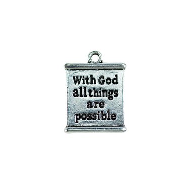 With God All Things Are Possible Charm